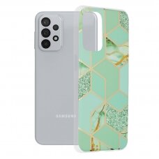 [Užsakomoji prekė] Dėklas skirtas Samsung Galaxy A23 / A23 5G - Techsuit Marble Series - Žalias Hex