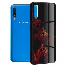 [Užsakomoji prekė] Dėklas skirtas Samsung Galaxy A30s / A50 / A50s - Techsuit Glaze Series - Raudonas Nebula RKE477