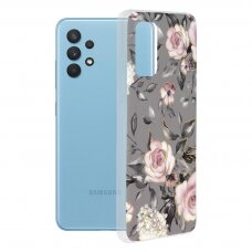 [Užsakomoji prekė] Dėklas Samsung Galaxy A32 4G - Techsuit Marble Series - Bloom of Ruth Pilkas