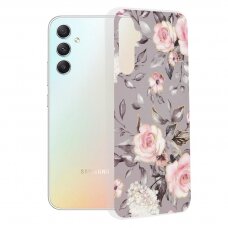 [Užsakomoji prekė] Telefono dėklas Samsung Galaxy A34 5G - Techsuit Marble Series - Bloom of Ruth Pilkas YKE439