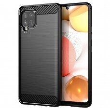 [Užsakomoji prekė] Dėklas skirtas Samsung Galaxy A42 5G - Techsuit Carbon Silicone - Juodas OVZ023