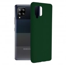 [Užsakomoji prekė] Dėklas skirtas Samsung Galaxy A42 5G - Techsuit Soft Edge Silicone - Tamsiai Žalias