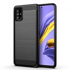 [Užsakomoji prekė] Telefono dėklas Samsung Galaxy A51 4G - Techsuit Carbon Silicone - Juodas