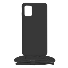 [Užsakomoji prekė] Dėklas skirtas Samsung Galaxy A51 4G - Techsuit Crossbody Lanyard - Juodas YHT531