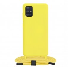 [Užsakomoji prekė] Telefono dėklas Samsung Galaxy A51 4G - Techsuit Crossbody Lanyard - Geltonas