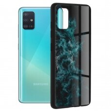 [Užsakomoji prekė] Dėklas skirtas Samsung Galaxy A51 4G - Techsuit Glaze Series - Mėlynas Nebula YHT531