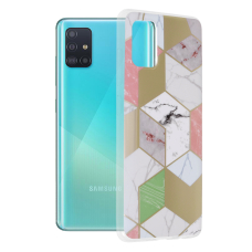 [Užsakomoji prekė] Dėklas skirtas Samsung Galaxy A51 4G - Techsuit Marble Series - Violetinis Hex YHT531
