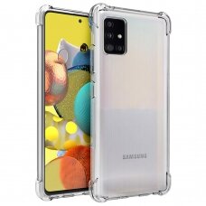 [Užsakomoji prekė] Dėklas Samsung Galaxy A51 4G - Techsuit Shockproof silikoninis - Permatomas