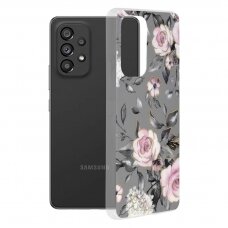 [Užsakomoji prekė] Dėklas skirtas Samsung Galaxy A53 5G - Techsuit Marble Series - Bloom of Ruth Pilkas UDW684