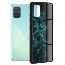 [Užsakomoji prekė] Telefono dėklas Samsung Galaxy A71 4G - Techsuit Glaze Series - Mėlynas Nebula YTX611
