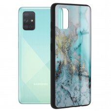 [Užsakomoji prekė] Telefono dėklas Samsung Galaxy A71 4G - Techsuit Glaze Series - Mėlynas Ocean YTX611