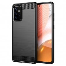 [Užsakomoji prekė] Dėklas skirtas Samsung Galaxy A72 4G / A72 5G - Techsuit Carbon Silicone - Juodas YGI673