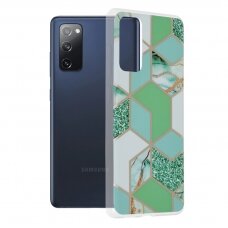 [Užsakomoji prekė] Telefono dėklas Samsung Galaxy S20 FE / S20 FE 5G - Techsuit Marble Series - Žalias Hex