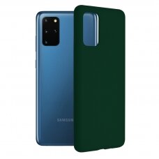 [Užsakomoji prekė] Dėklas skirtas Samsung Galaxy S20 Plus 4G / S20 Plus 5G - Techsuit Soft Edge Silicone - Tamsiai Žalias