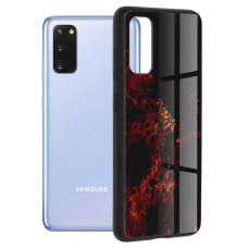 [Užsakomoji prekė] Dėklas skirtas Samsung Galaxy S20 / S20 5G - Techsuit Glaze Series - Raudonas Nebula