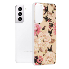 [Užsakomoji prekė] Dėklas skirtas Samsung Galaxy S21 5G - Techsuit Marble Series - Mary Berry Nude QWR492