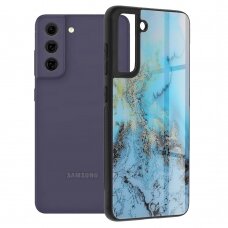 [Užsakomoji prekė] Dėklas skirtas Samsung Galaxy S21 FE 5G - Techsuit Glaze Series - Mėlynas Ocean FET712