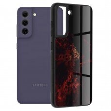 [Užsakomoji prekė] Dėklas skirtas Samsung Galaxy S21 FE 5G - Techsuit Glaze Series - Raudonas Nebula FET712