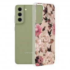 [Užsakomoji prekė] Dėklas skirtas Samsung Galaxy S21 FE 5G - Techsuit Marble Series - Mary Berry Nude