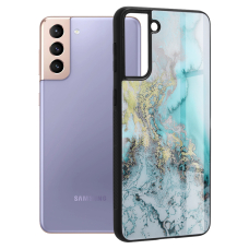 [Užsakomoji prekė] Dėklas skirtas Samsung Galaxy S21 Plus 5G - Techsuit Glaze Series - Mėlynas Ocean VOS129