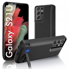 [Užsakomoji prekė] Dėklas skirtas Samsung Galaxy S21 Ultra 5G cu Baterie de 5000mAh - Techsuit Power Pro - Juodas
