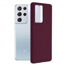 [Užsakomoji prekė] Dėklas skirtas Samsung Galaxy S21 Ultra 5G - Techsuit Soft Edge Silicone - Plum Violetinė