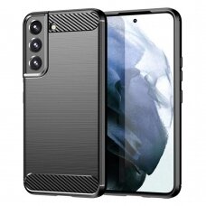 [Užsakomoji prekė] Dėklas skirtas Samsung Galaxy S22 5G - Techsuit Carbon Silicone - Juodas