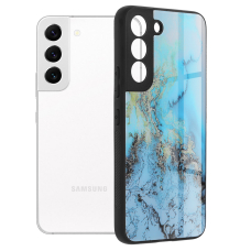[Užsakomoji prekė] Dėklas skirtas Samsung Galaxy S22 5G - Techsuit Glaze Series - Mėlynas Ocean DRE653