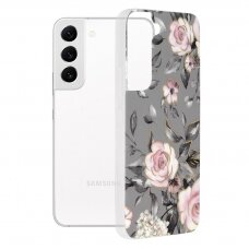 [Užsakomoji prekė] Dėklas skirtas Samsung Galaxy S22 5G - Techsuit Marble Series - Bloom of Ruth Pilkas DRE653