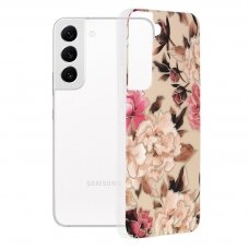 [Užsakomoji prekė] Dėklas skirtas Samsung Galaxy S22 5G - Techsuit Marble Series - Mary Berry Nude DRE653