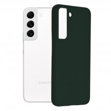 [Užsakomoji prekė] Telefono dėklas Samsung Galaxy S22 5G - Techsuit Soft Edge Silicone - Tamsiai Žalias