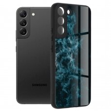 [Užsakomoji prekė] Telefono dėklas Samsung Galaxy S22 Plus 5G - Techsuit Glaze Series - Mėlynas Nebula MJH192