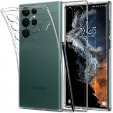 [Užsakomoji prekė] Dėklas skirtas Samsung Galaxy S22 Ultra 5G - Spigen Liquid Crystal - permatomas