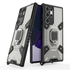 [Užsakomoji prekė] Dėklas skirtas Samsung Galaxy S22 Ultra 5G - Techsuit Honeycomb Armor - Juodas JPA754