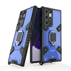 [Užsakomoji prekė] Dėklas skirtas Samsung Galaxy S22 Ultra 5G - Techsuit Honeycomb Armor - Mėlynas JPA754