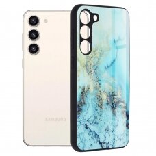 [Užsakomoji prekė] Dėklas skirtas Samsung Galaxy S23 Plus - Techsuit Glaze Series - Mėlynas Ocean GIJ593
