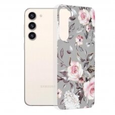 [Užsakomoji prekė] Dėklas skirtas Samsung Galaxy S23 Plus - Techsuit Marble Series - Bloom of Ruth Pilkas GIJ593