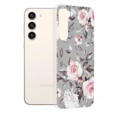 [Užsakomoji prekė] Dėklas skirtas Samsung Galaxy S23 Plus - Techsuit Marble Series - Bloom of Ruth Pilkas