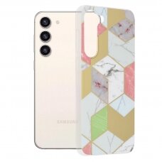 [Užsakomoji prekė] Dėklas skirtas Samsung Galaxy S23 Plus - Techsuit Marble Series - Violetinis Hex GIJ593