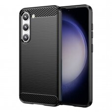 [Užsakomoji prekė] Dėklas skirtas Samsung Galaxy S23 - Techsuit Carbon Silicone - Juodas YKR801