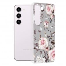 [Užsakomoji prekė] Dėklas skirtas Samsung Galaxy S23 - Techsuit Marble Series - Bloom of Ruth Pilkas