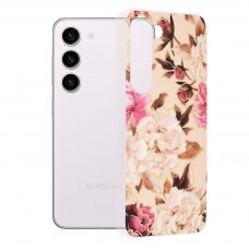 [Užsakomoji prekė] Dėklas skirtas Samsung Galaxy S23 - Techsuit Marble Series - Mary Berry Nude YKR801