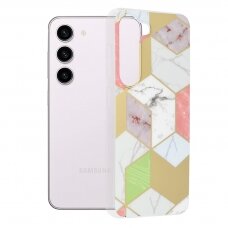 [Užsakomoji prekė] Dėklas skirtas Samsung Galaxy S23 - Techsuit Marble Series - Violetinis Hex