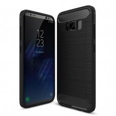[Užsakomoji prekė] Dėklas skirtas Samsung Galaxy S8 - Techsuit Carbon Silicone - Juodas