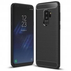 [Užsakomoji prekė] Dėklas skirtas Samsung Galaxy S9 Plus - Techsuit Carbon Silicone - Juodas
