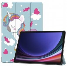 [Užsakomoji prekė] Dėklas Samsung Galaxy Tab S9 Plus / S9 FE Plus - Techsuit FoldPro - Unicorn