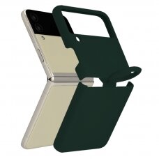 [Užsakomoji prekė] Dėklas Samsung Galaxy Z Flip3 5G - Techsuit Soft Edge Silicone - Tamsiai Žalias
