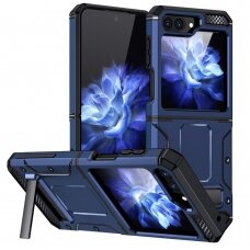 [Užsakomoji prekė] Dėklas Samsung Galaxy Z Flip5 - Techsuit Hybrid Armor Kickstand - Mėlynas