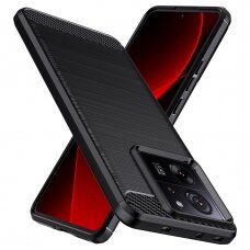 [Užsakomoji prekė] Dėklas Xiaomi 13T / 13T Pro - Techsuit Carbon Silicone - Juodas