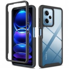 [Užsakomoji prekė] Dėklas skirtas Xiaomi Redmi Note 12 Pro / Poco X5 Pro + Folie - Techsuit Defense360 Pro - Juodas